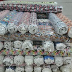 تصویر تیکه پارچه مخمل چاپدار