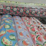تصویر تیکه پارچه مخمل چاپدار